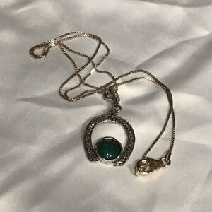 Sterling Silver Horseshoe Pendant Necklace